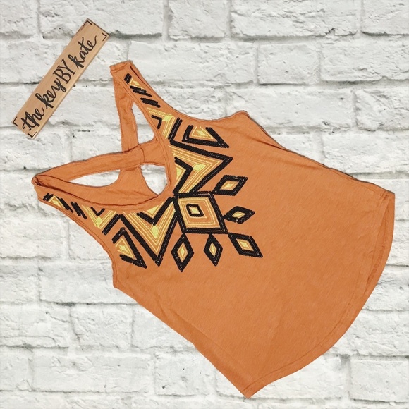 Urban Outfitters Tops - UO Staring at Stars Embroidery Sequined Tank Top